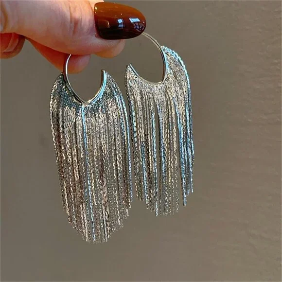 Boho Linear Tassel Drop Dangling Earrings For Women,Long Formal Country Bohemian - Picture 3 of 7